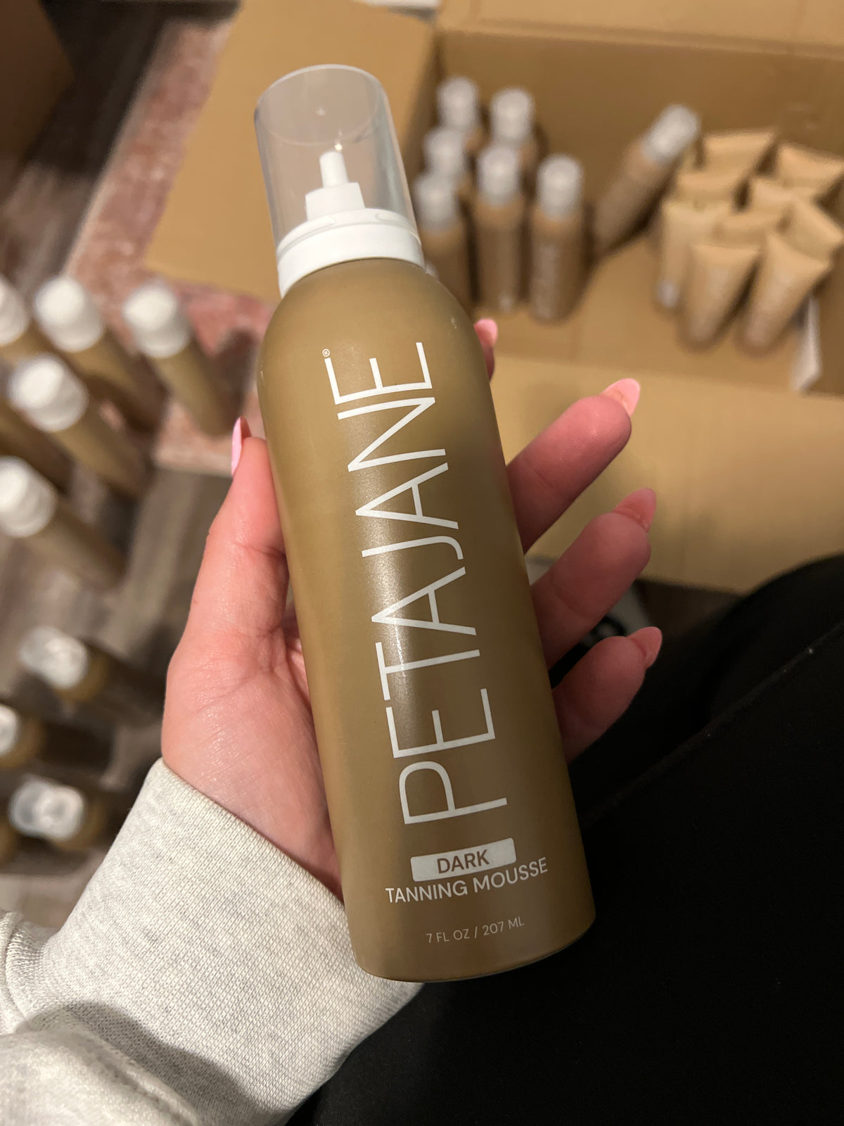 Dark tanning mousse